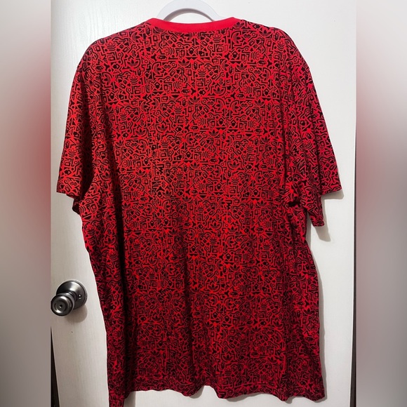 adidas Red and Black Short Sleeve Tee 2XL - Picture 3 of 7